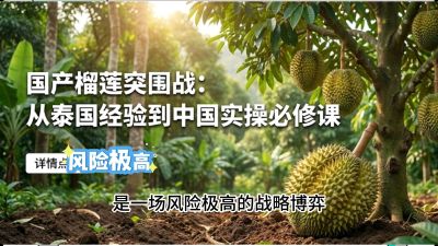 第一节：榴莲突围战：选址决策指南，告别赌运气，用硬指标圈定&ldquo;优生，课程：《国产榴莲突围战：从泰国经验到中国实操的8堂必修课（高阶实战版）》