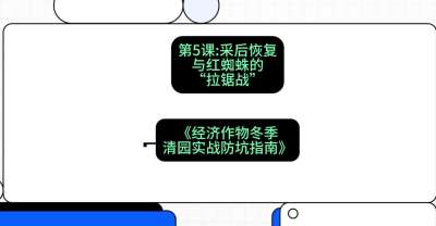 第5节：【柑橘清园】采后恢复与红蜘蛛的&ldquo;拉锯战&rdquo;，课程：《经济作物冬季清园&middot;实战防坑指南》#识农AI