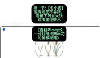 第一节：【冬小麦】返青追肥不靠猜，看苗下药省大钱